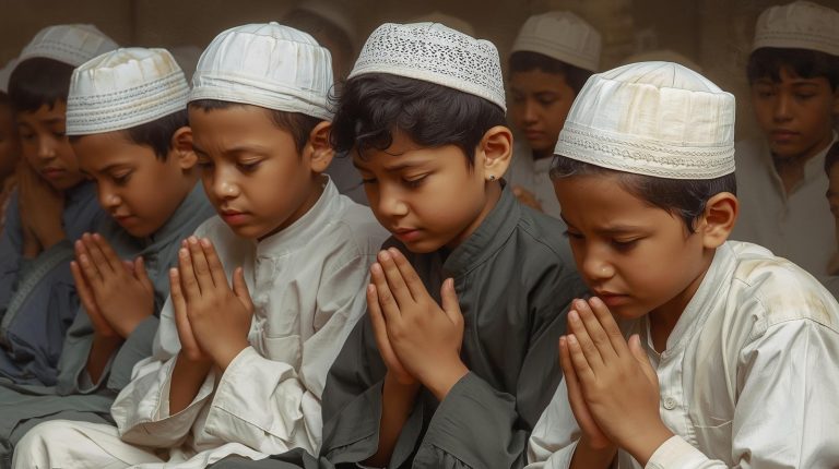 create a image of righteouse children in islam