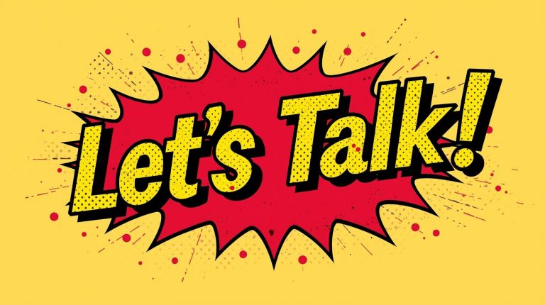 create a a heading lets talk