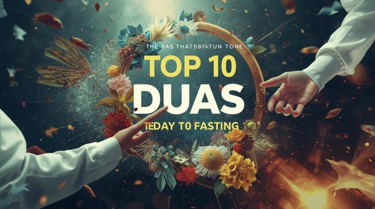 create a image and heading of the top 10 duas in tghe last 10 days of fasting