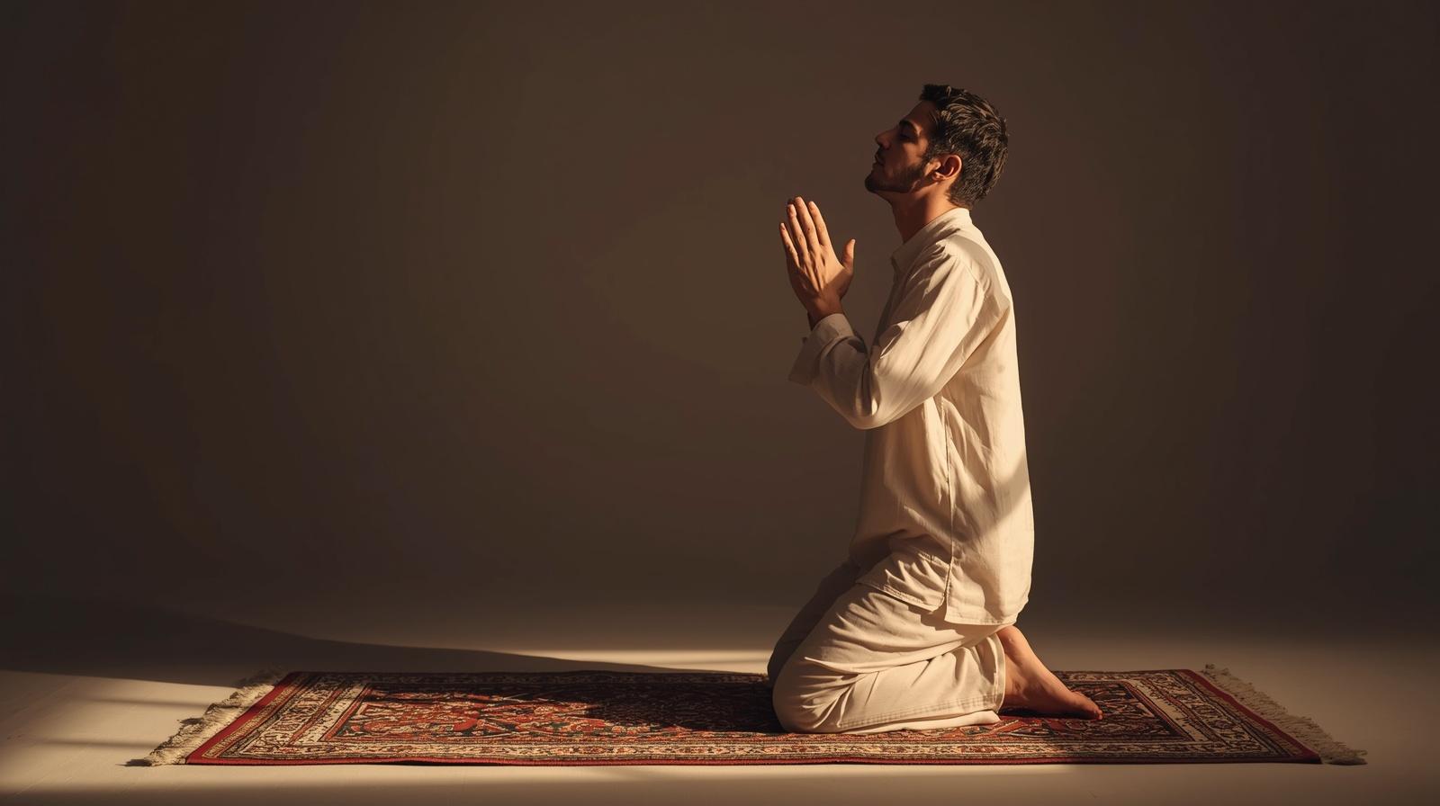 create a image of a muslim praying salah (1)
