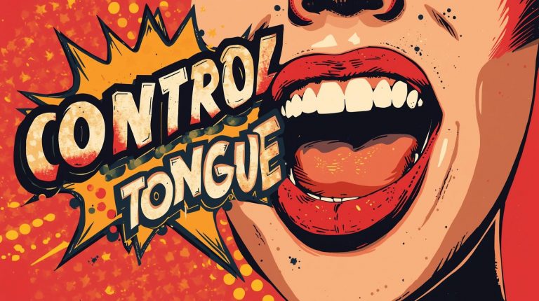create a image of control your tongue